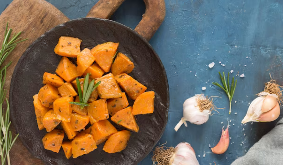 Air Fried Sweet Potato Cubes