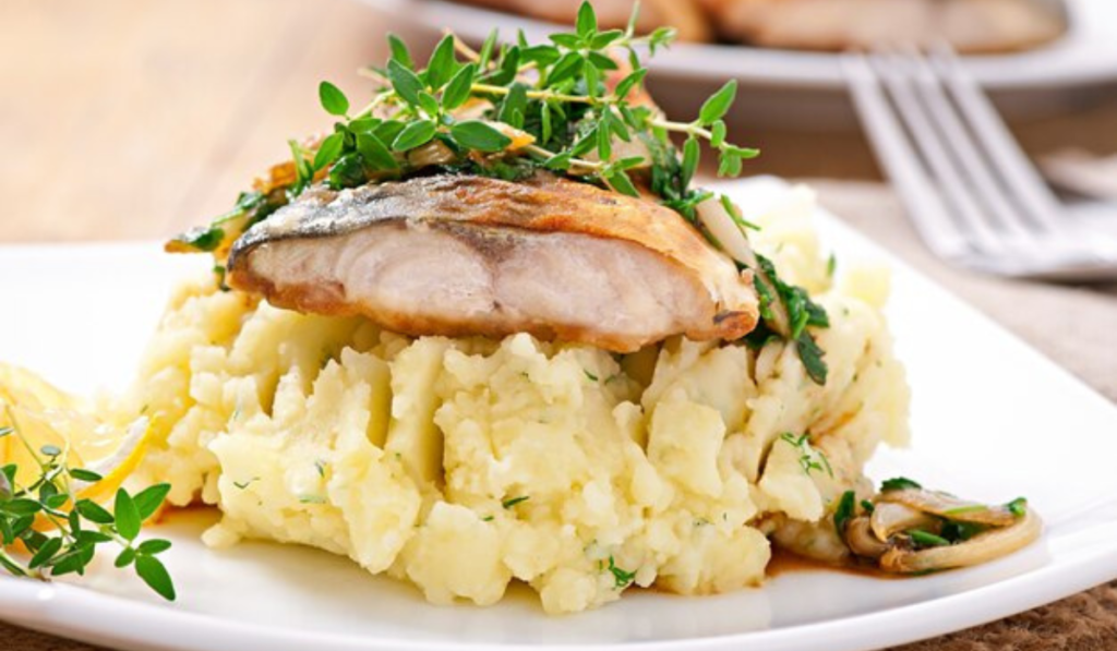 Salmon and Mashed Potatoes