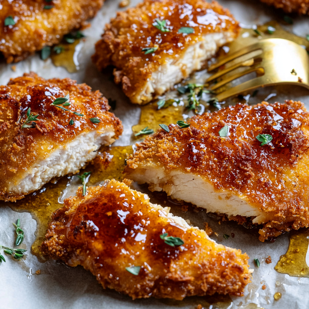 Baked Crunchy Hot Honey Chicken Recipe