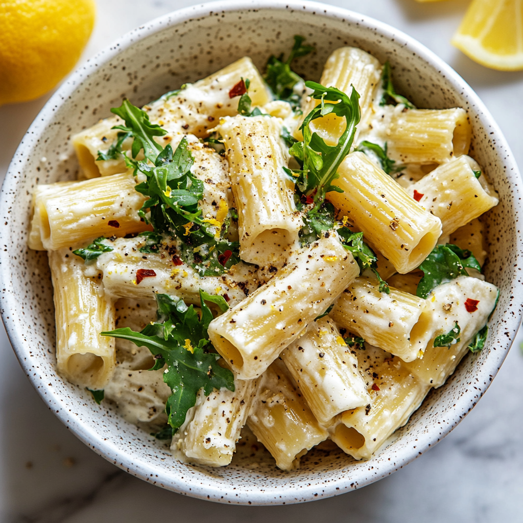 Lemon Ricotta Pasta with Arugula