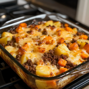 🍂 Amish Hamburger & Fall Veggies Bake – Cozy Comfort in Every Bite!