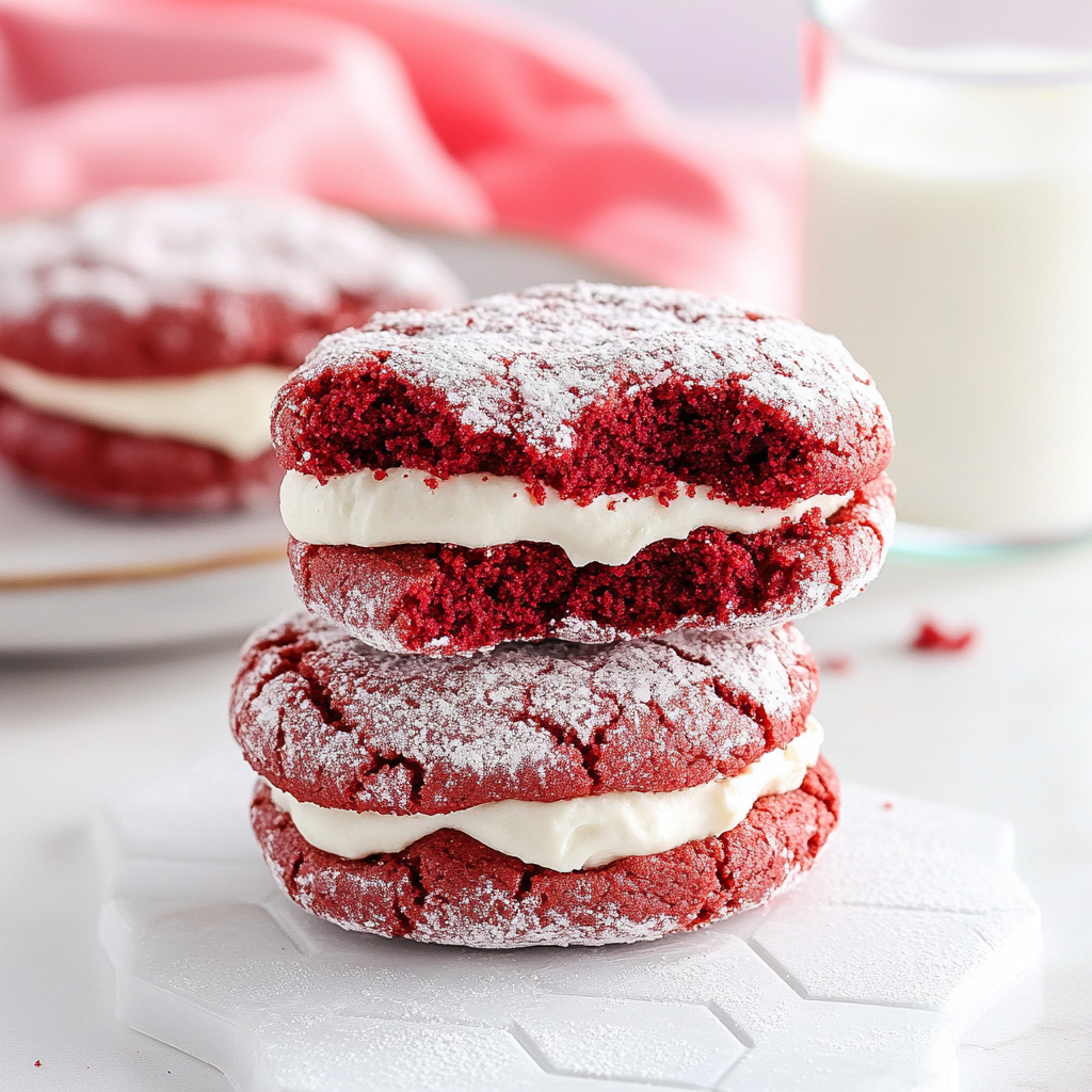 Red Velvet Sandwich Cookies with Cream Cheese Frosting: The Ultimate Valentine’s Day Treat