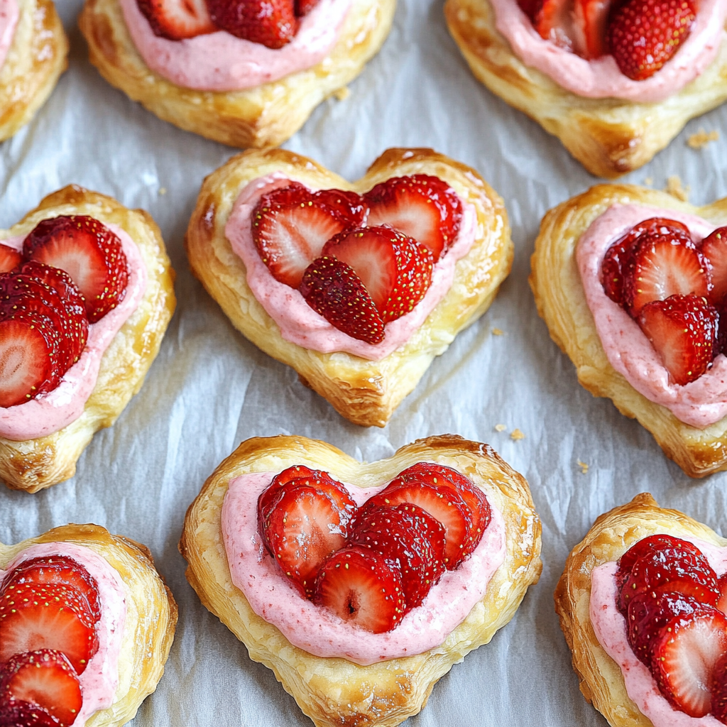 Strawberry Cream Cheese Heart Danishes - Perfect Valentine's Day Treat