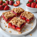 Healthy Strawberry Oatmeal Bars Recipe