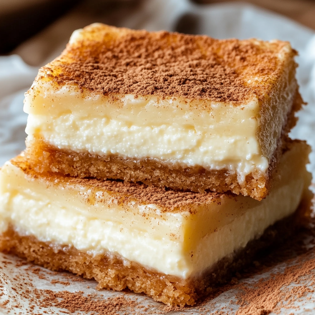 Make Crescent Cheesecake Bars! Buttery layers, creamy cheesecake filling, & cinnamon-sugar topping. Easy & irresistible!