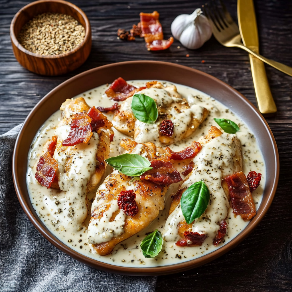 Keto Marry Me Chicken is the perfect low-carb dinner! Creamy, cheesy, and flavorful with sun-dried tomatoes. Easy 40-min recipe!