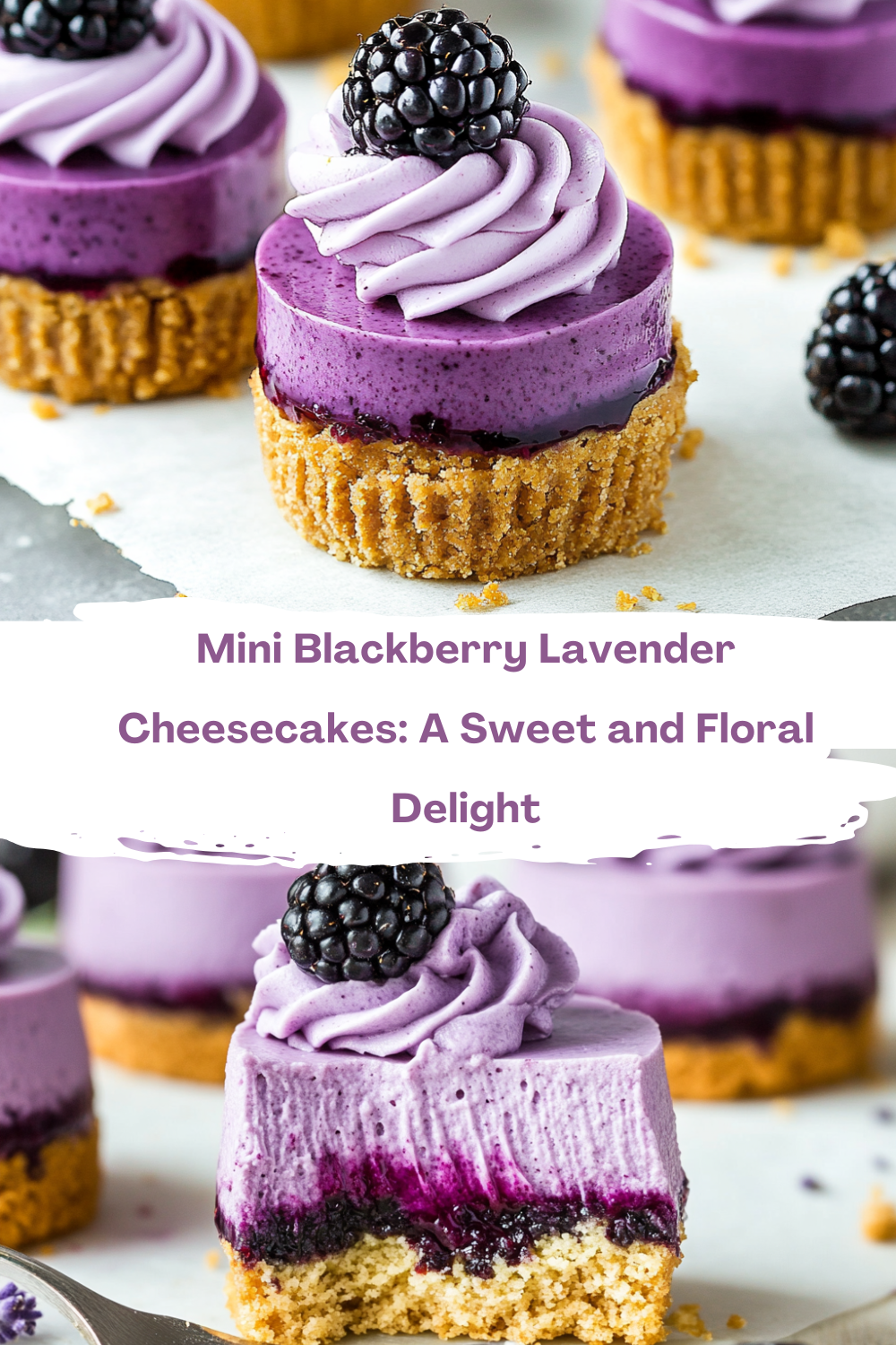 Mini Blackberry Lavender Cheesecakes A Sweet and Floral Delight