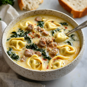 Hearty and Creamy Sausage Tortellini Soup