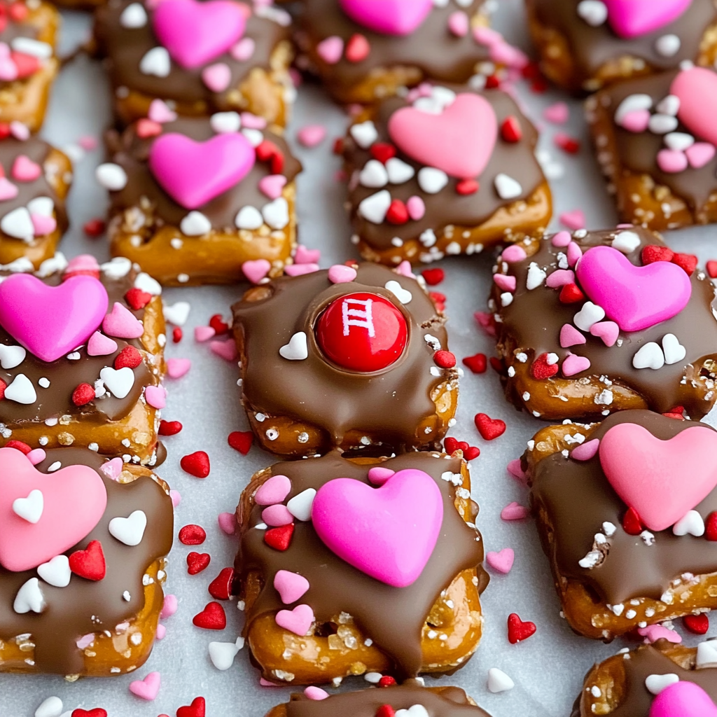 Easy Valentine's Day Caramel Pretzel Bites - Sweet & Salty Treat