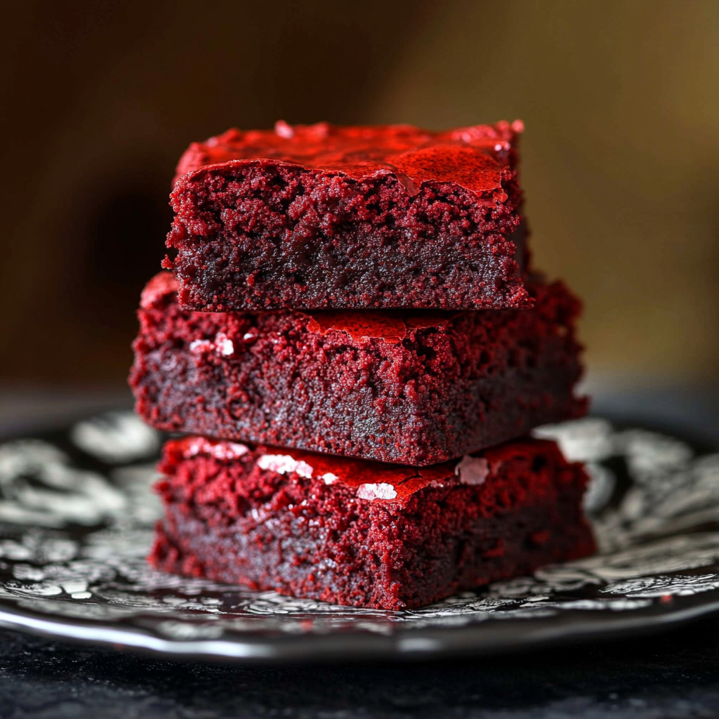 Best Homemade Red Velvet Brownies with Cream Cheese Frosting
