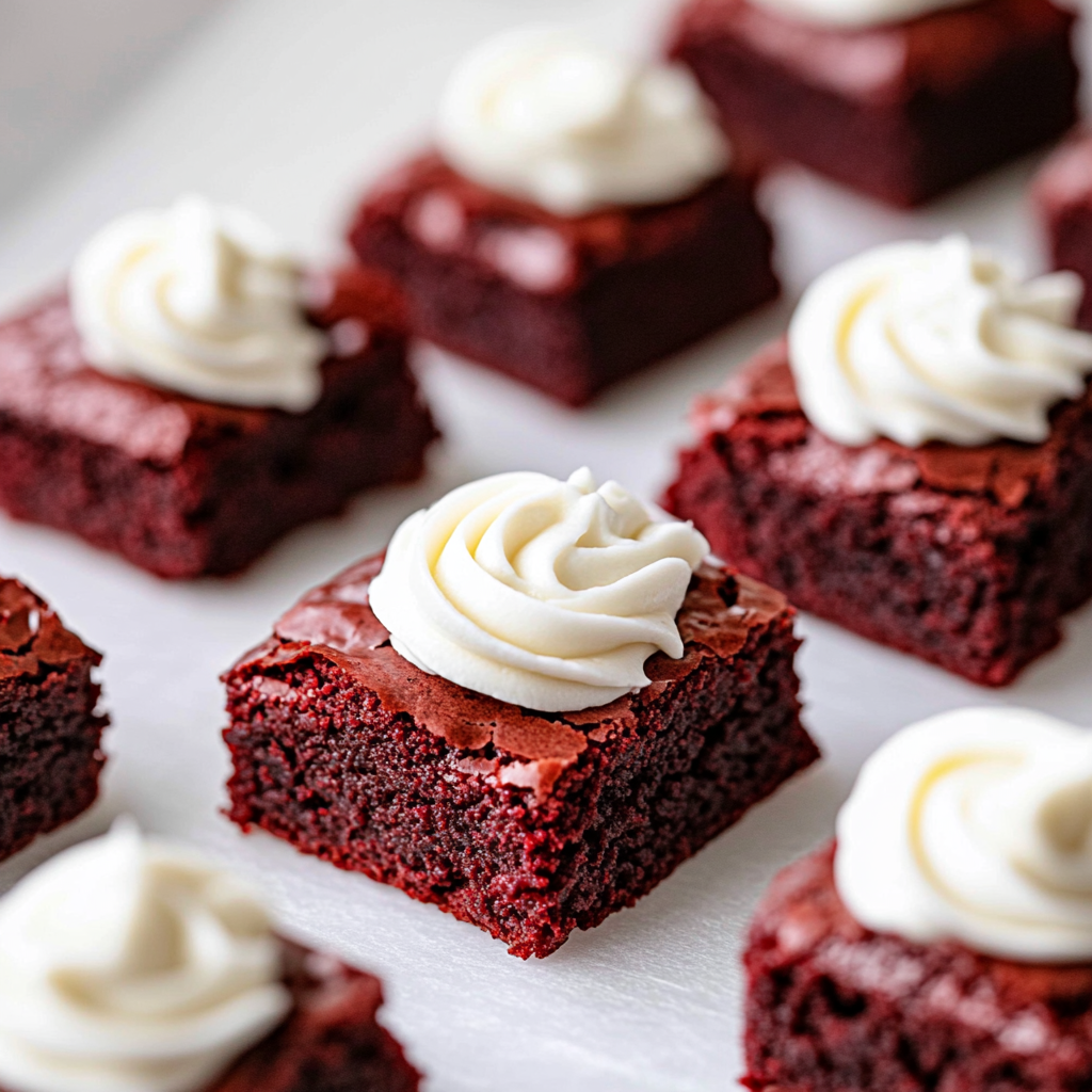 Best Homemade Red Velvet Brownies with Cream Cheese Frosting