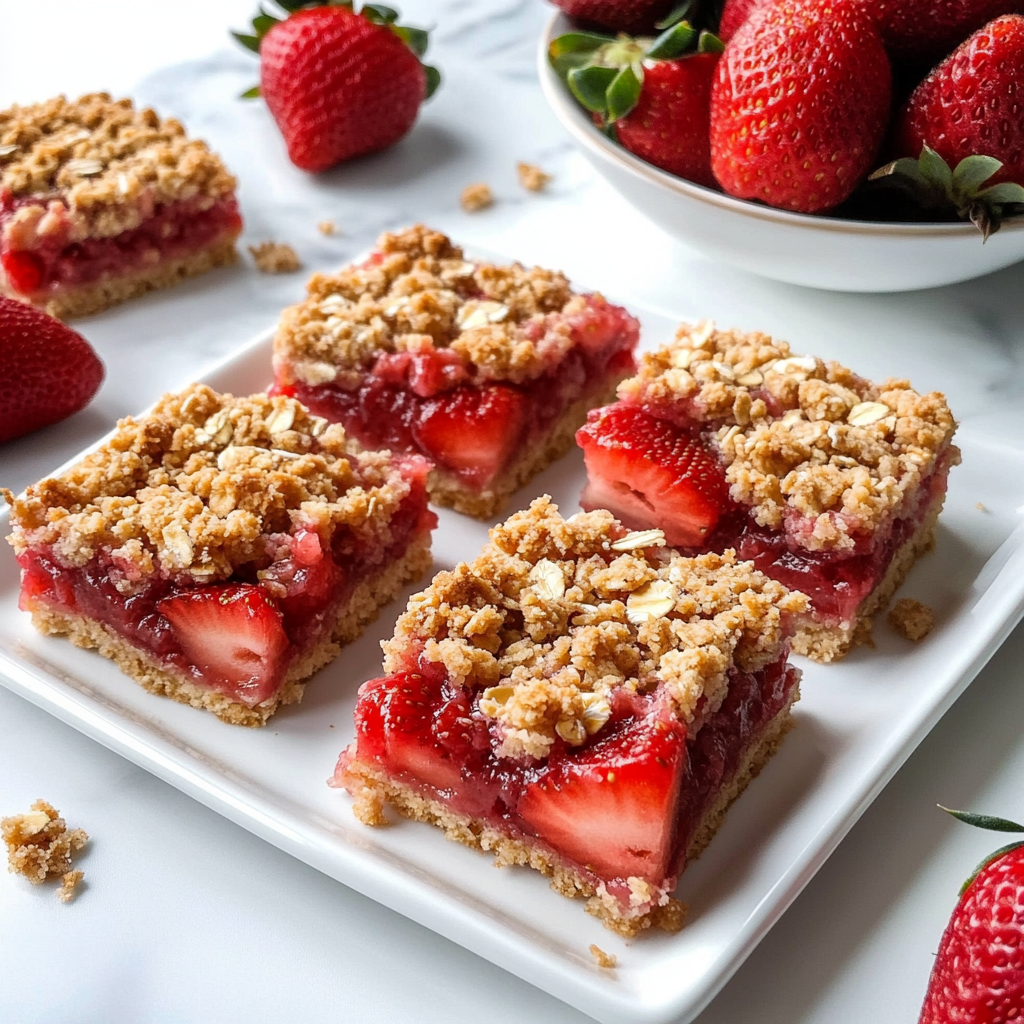 Healthy Strawberry Oatmeal Bars Recipe: Gluten-Free & Vegan