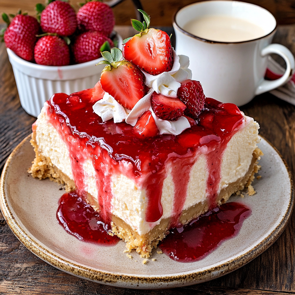 Strawberry Cheesecake Dump Cake