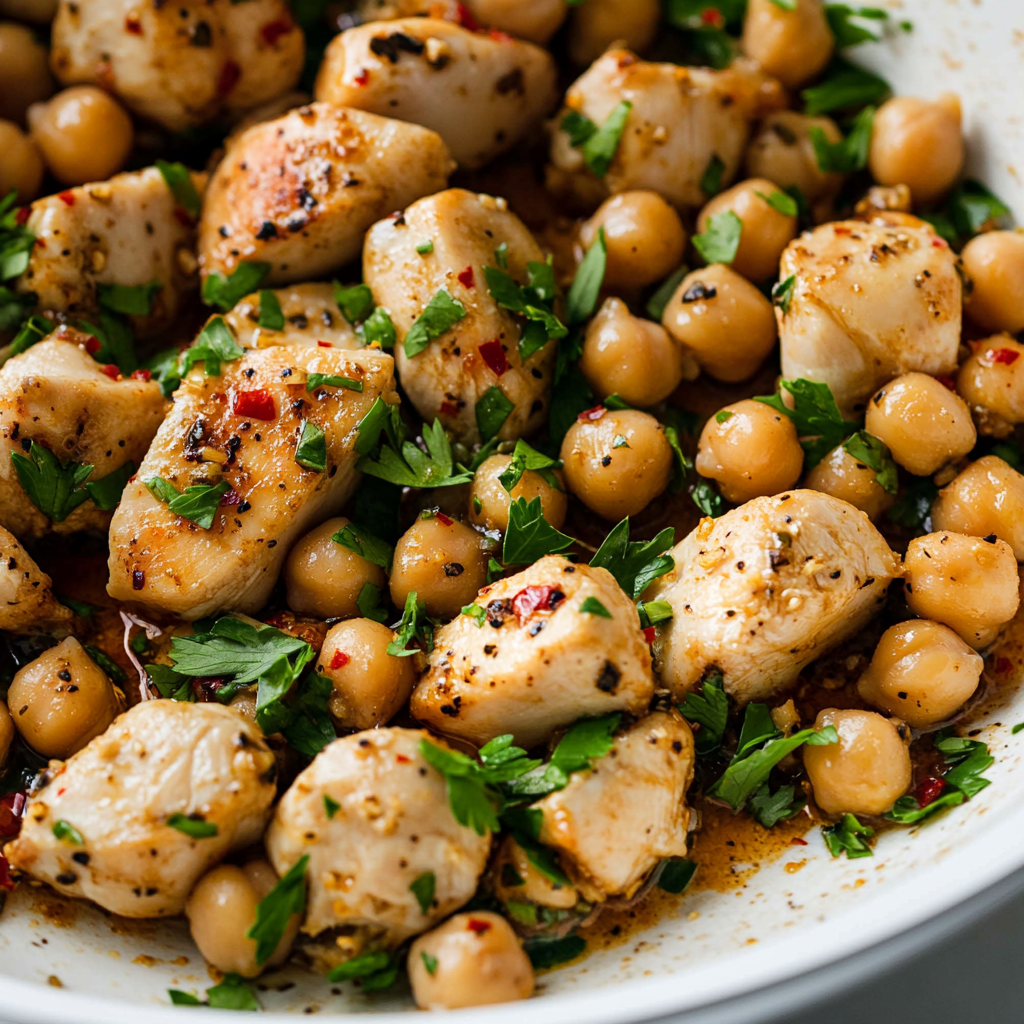 15-Minute High-Protein Spicy Chicken & Chickpeas!