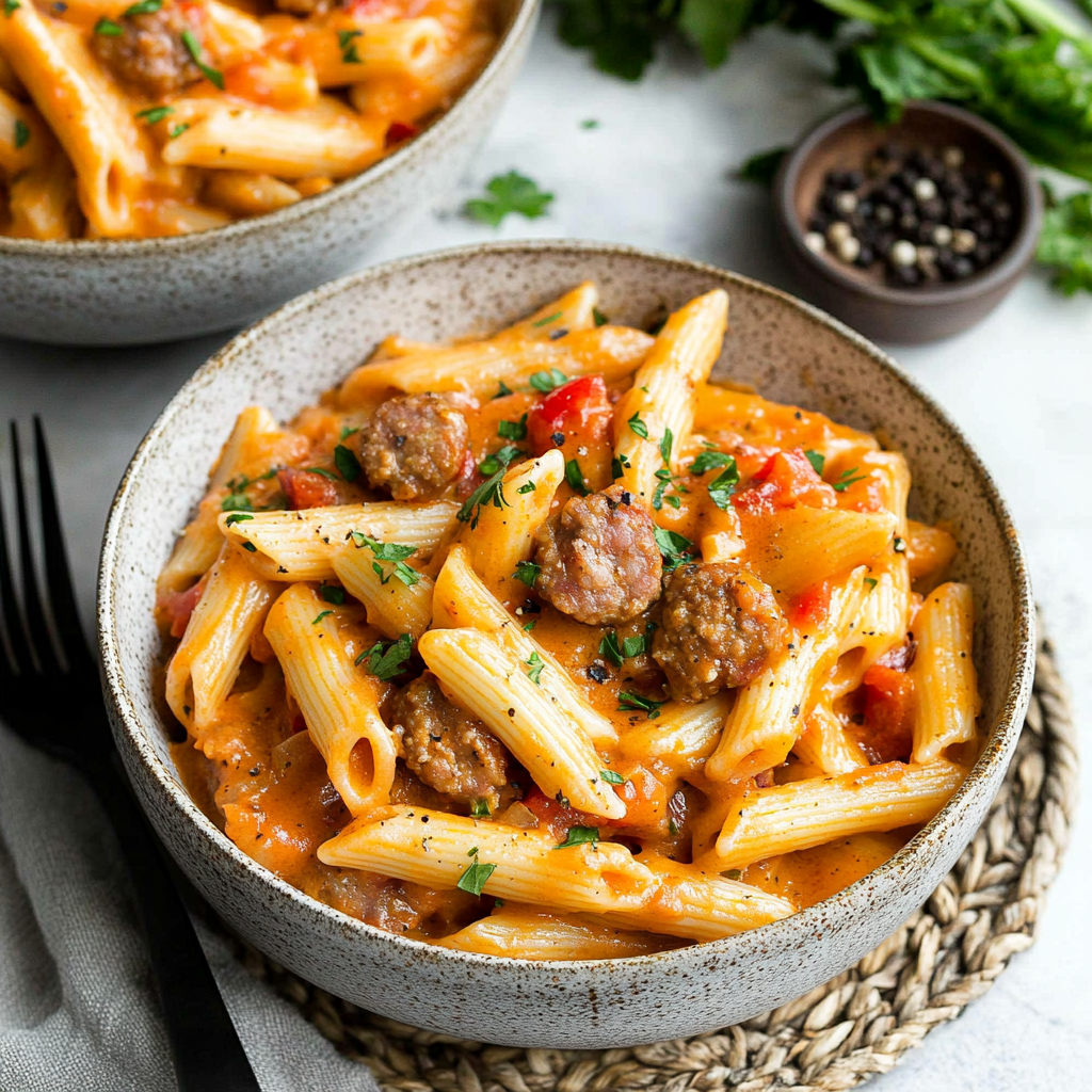 One-Pot Creamy Sausage Pasta – Easy & Delicious!