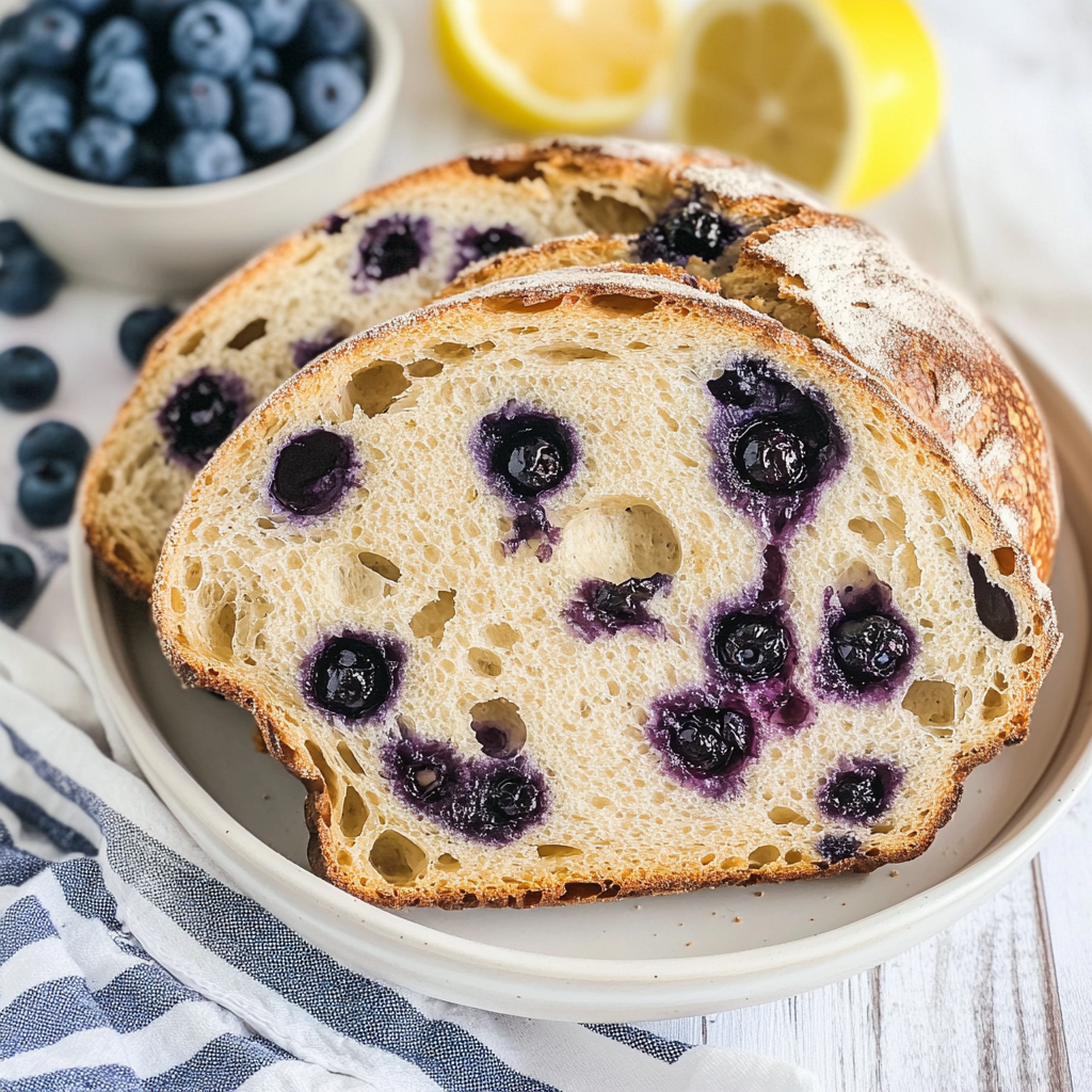 Lemon Blueberry Sweet Sourdough Bread