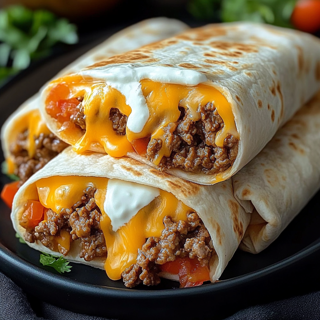 Cheesy Beefy Burritos