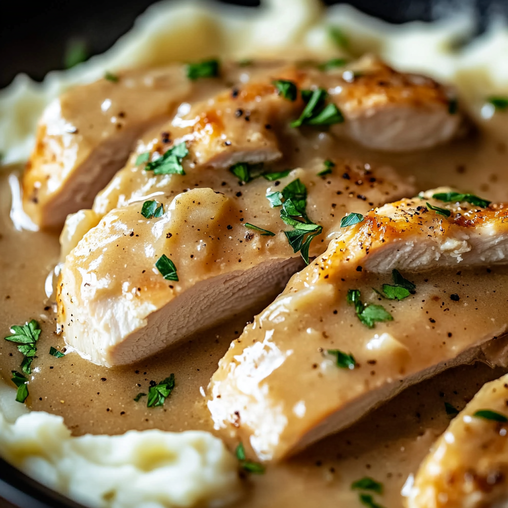 Easy Crock Pot Chicken & Gravy