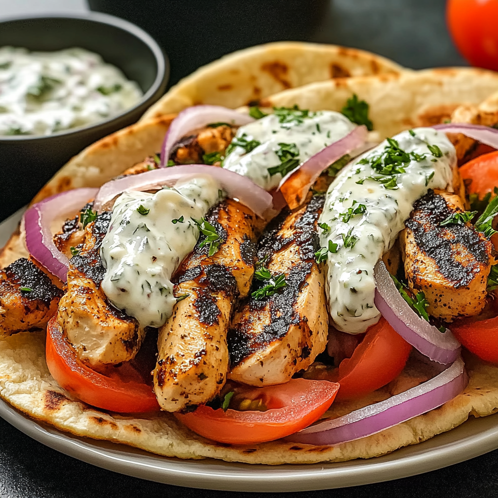 Homemade Chicken Gyro with Tzatziki – A Delicious Greek-Inspired Meal