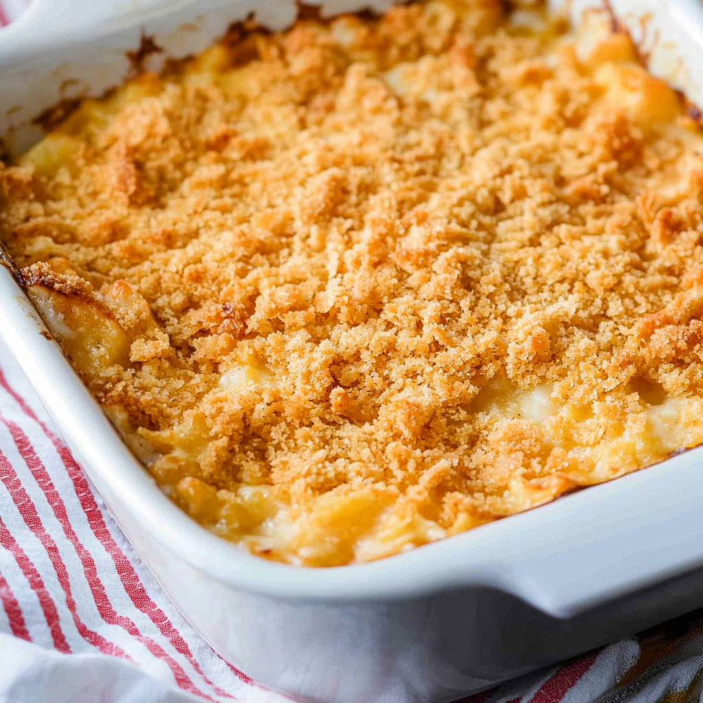 Creamy Ritz Cracker Chicken Casserole