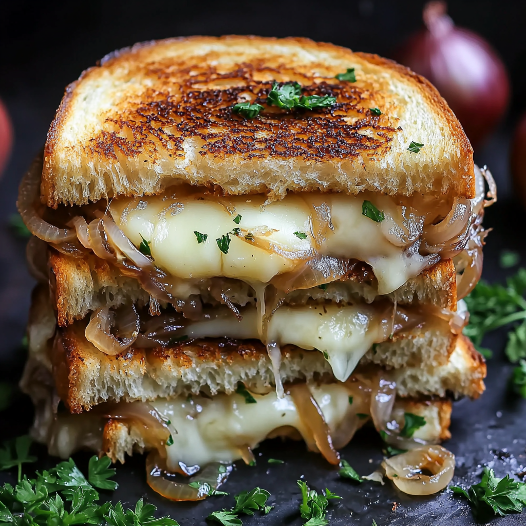 🧀 French Onion Grilled Cheese – A Gourmet Twist on Comfort! 🥖✨