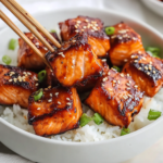 Honey Garlic Salmon Bites