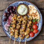 Authentic Greek Chicken Souvlaki with Tzatziki!