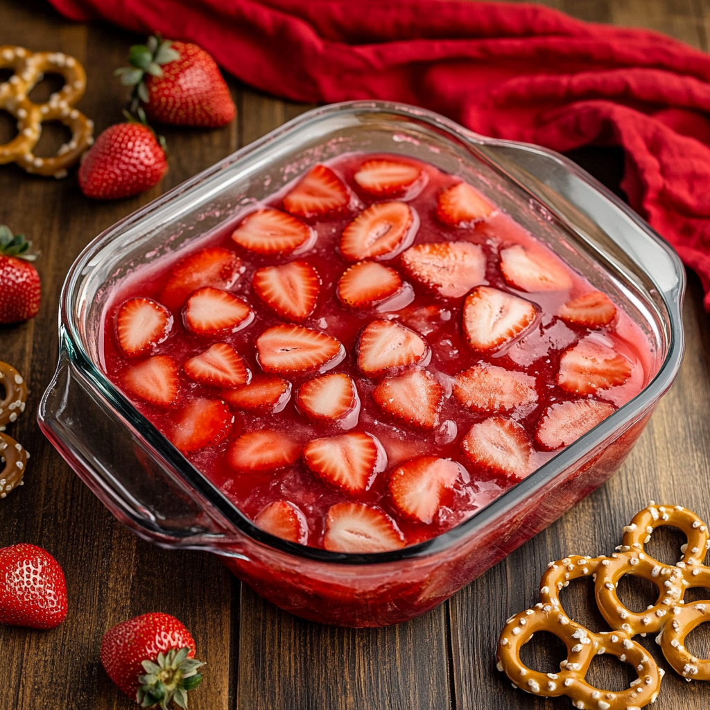 Strawberry Pretzel Jello Salad