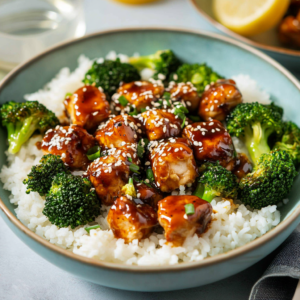 Sticky Chicken Rice Bowls