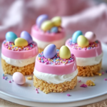 🐣 Easter No-Bake Mini Cheesecakes – Cute, Creamy & Festive!