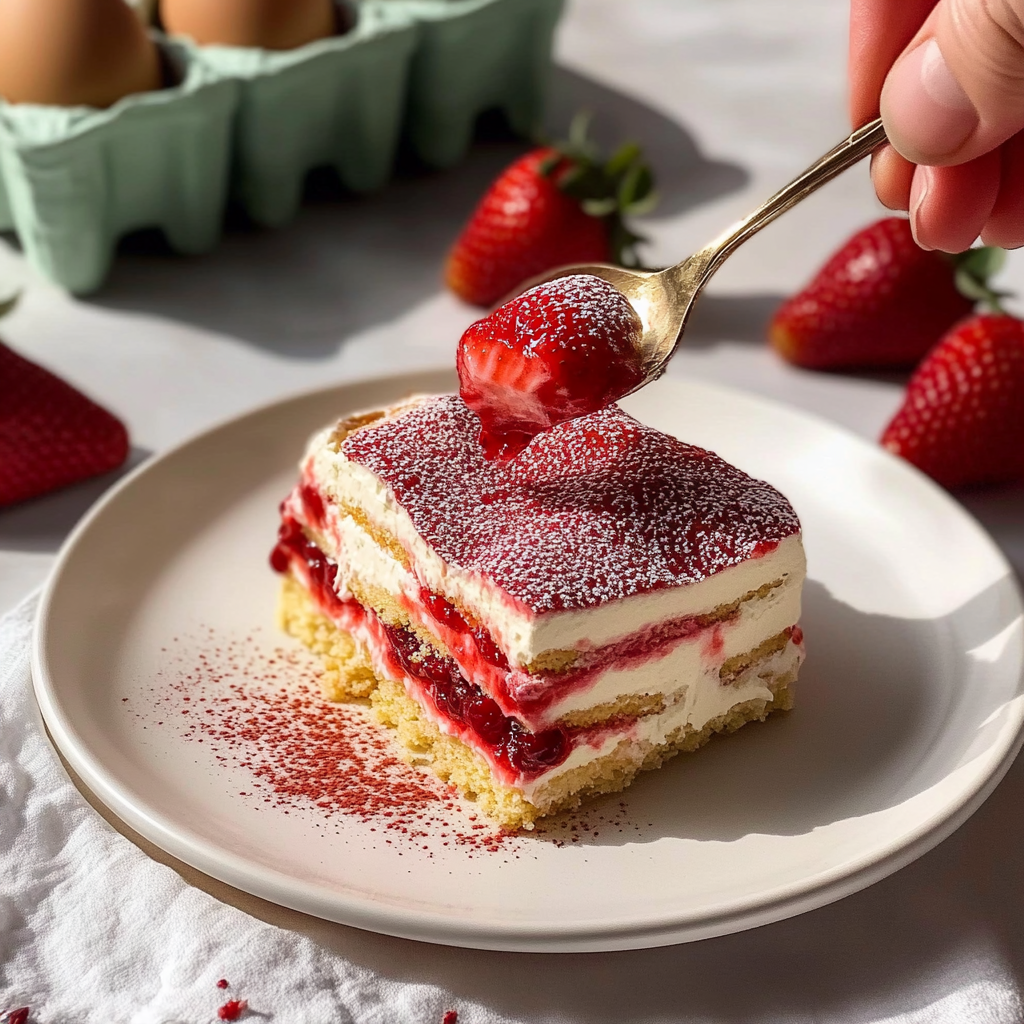 Homemade Strawberry Tiramisu