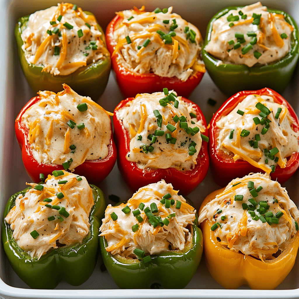 Cheesy Chicken Stuffed Peppers