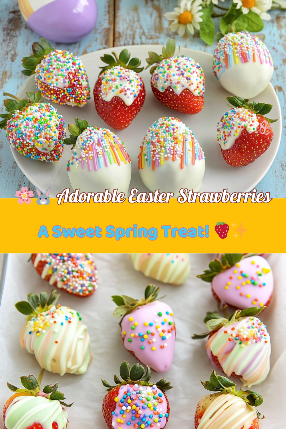 Adorable Easter Strawberries