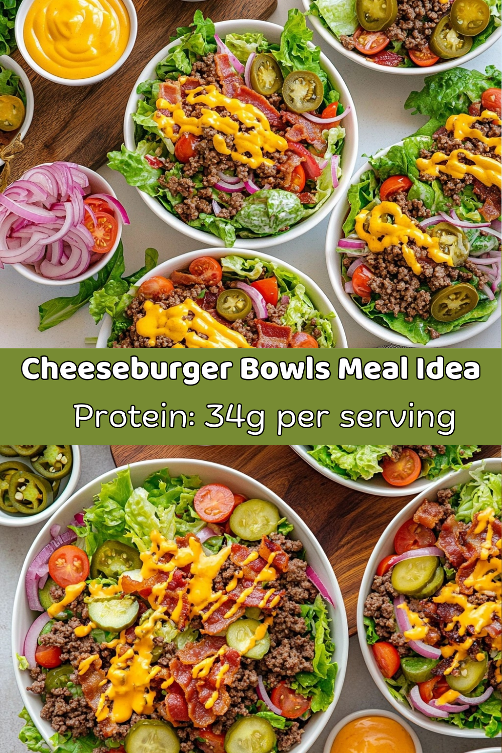 Cheeseburger Bowls Meal Idea