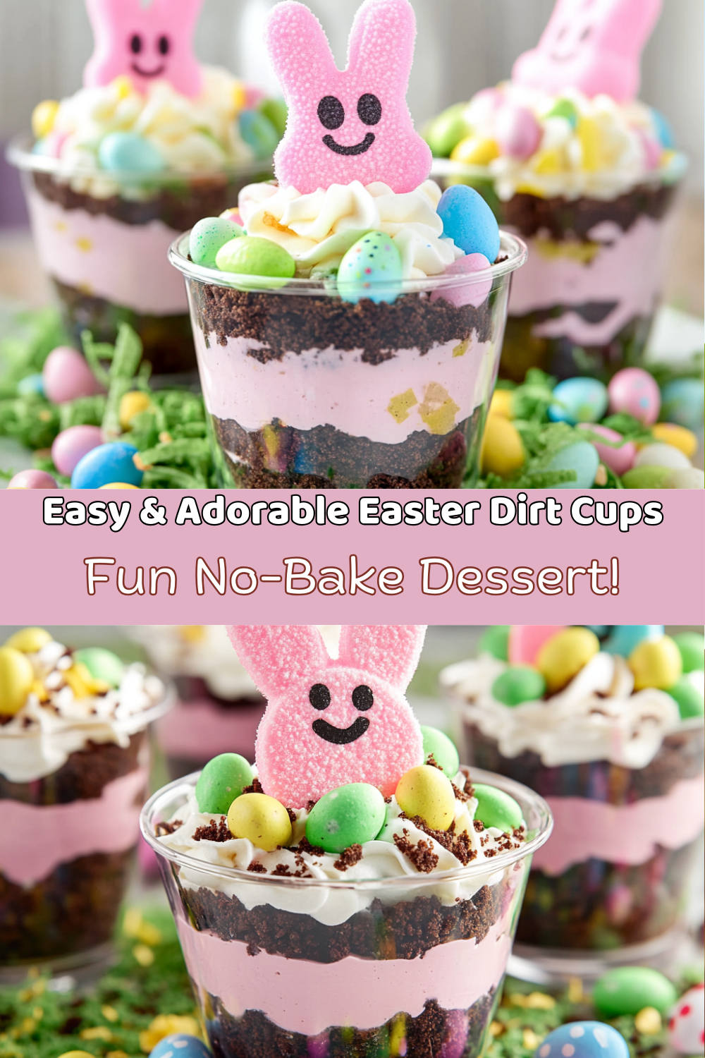 Easy & Adorable Easter Dirt Cups