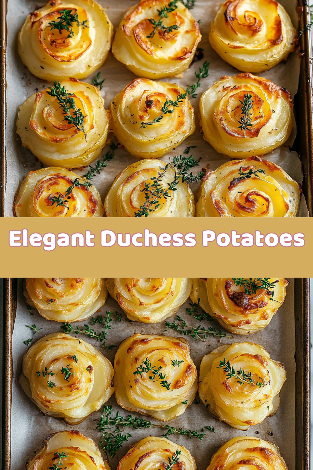 Crispy, golden Duchess Potatoes with a creamy, buttery center – the perfect side dish for holidays or elegant dinners!