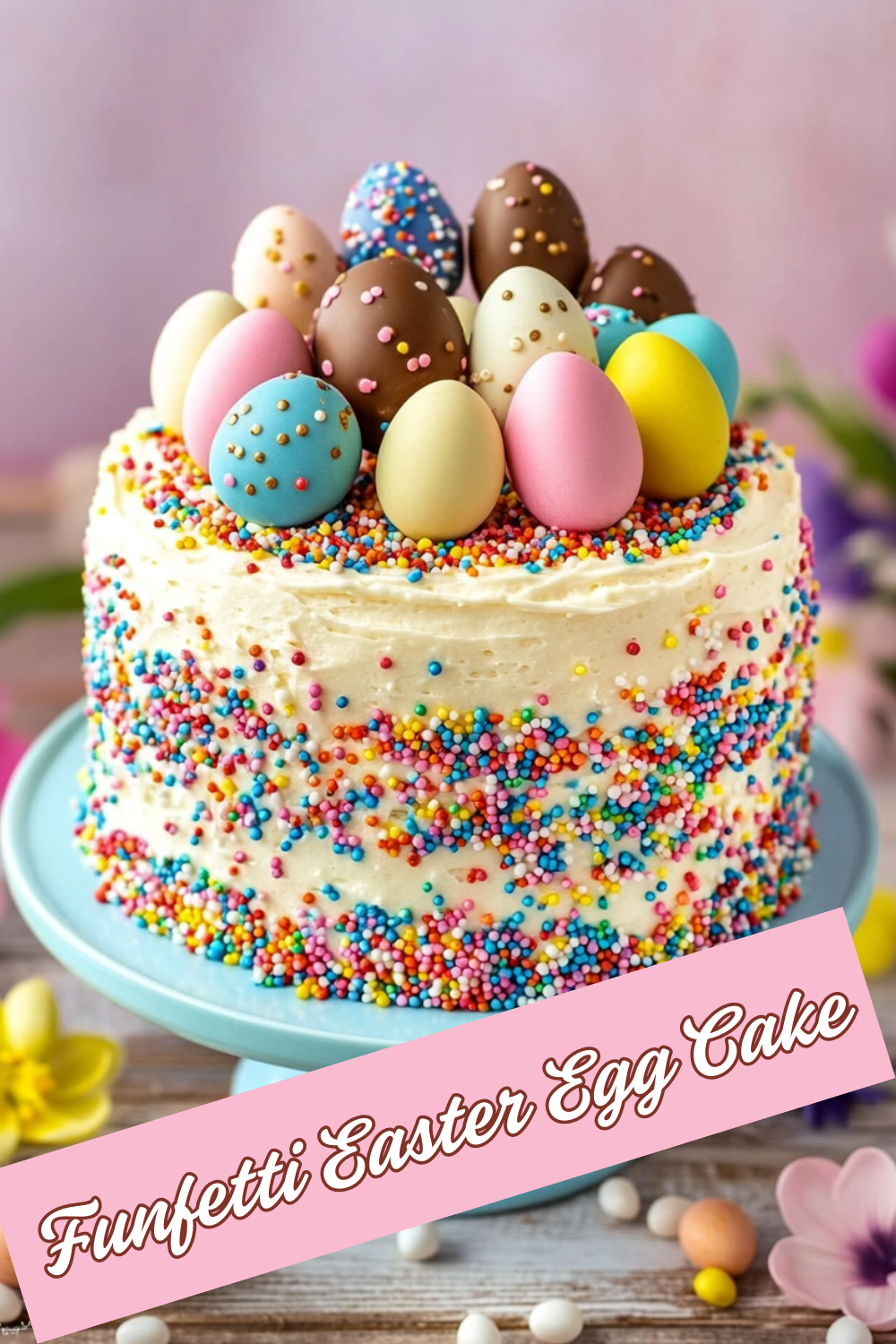 Funfetti Easter Egg Cake 