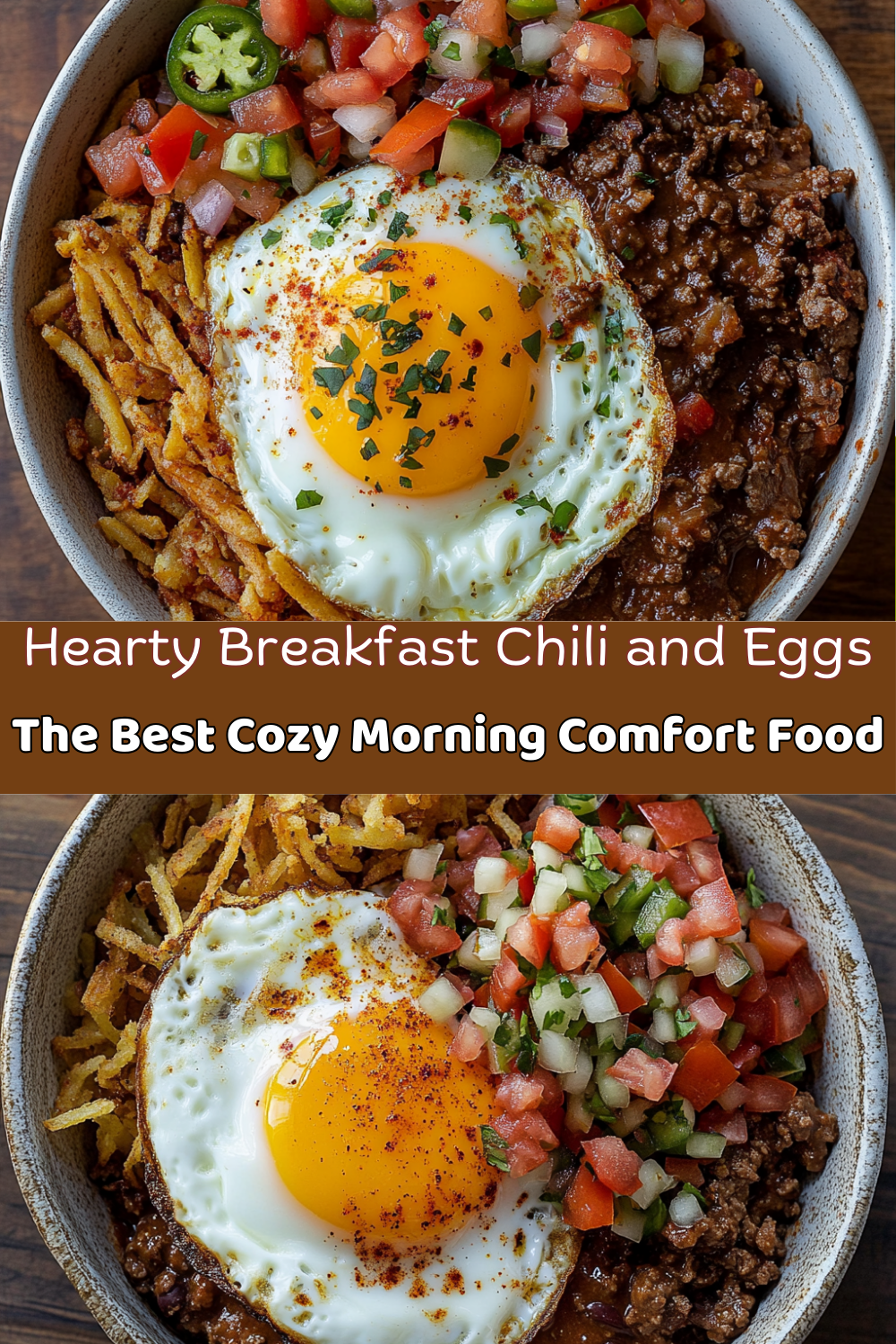 Hearty Breakfast Chili and Eggs