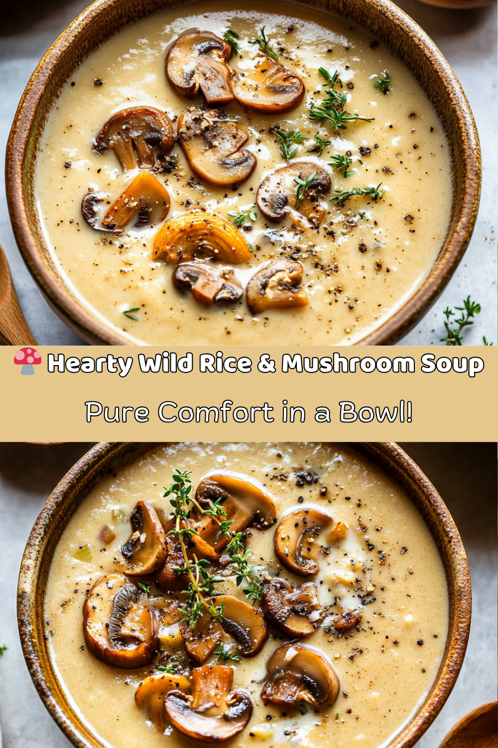 Hearty Wild Rice & Mushroom Soup