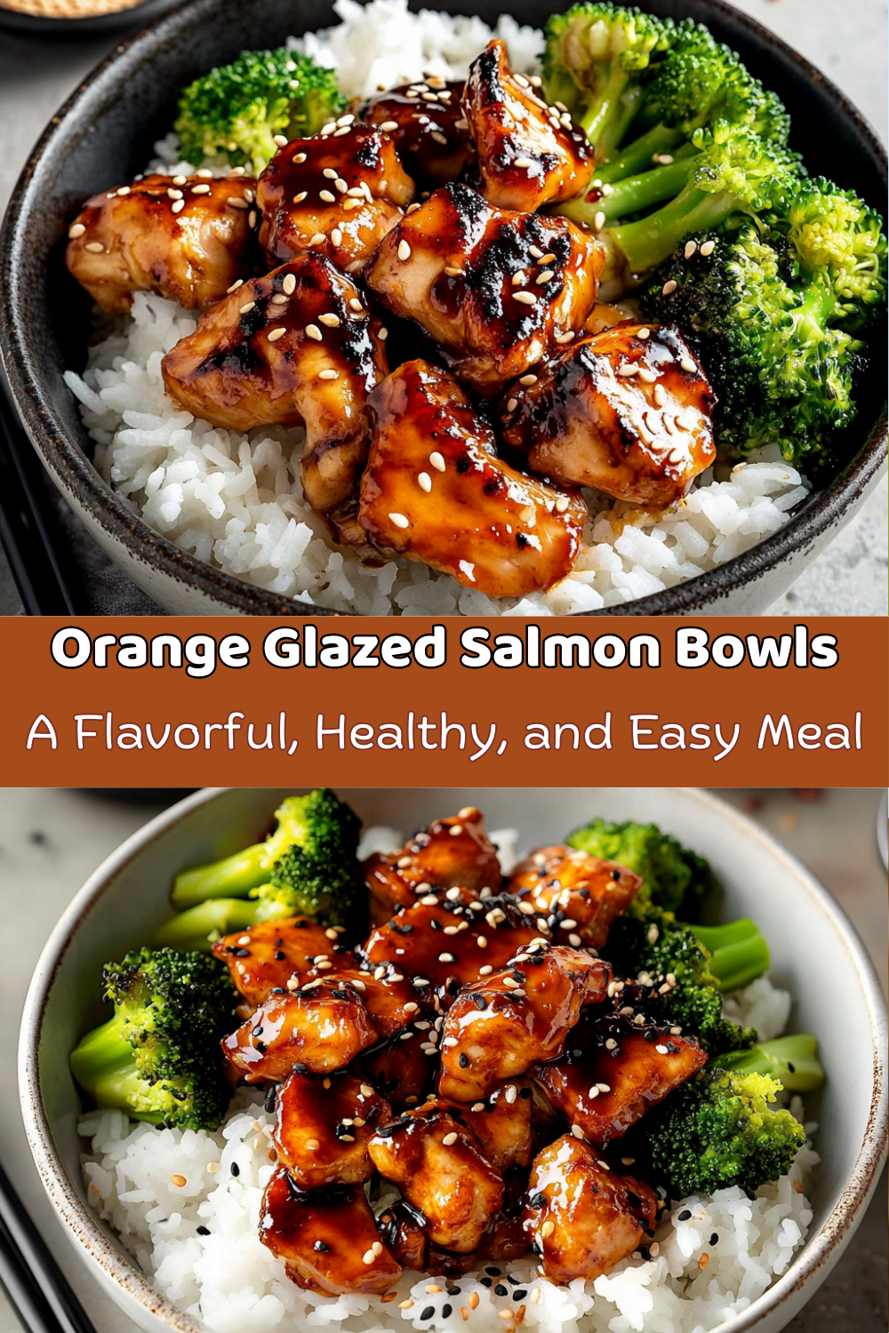 Orange Glazed Salmon Bowls