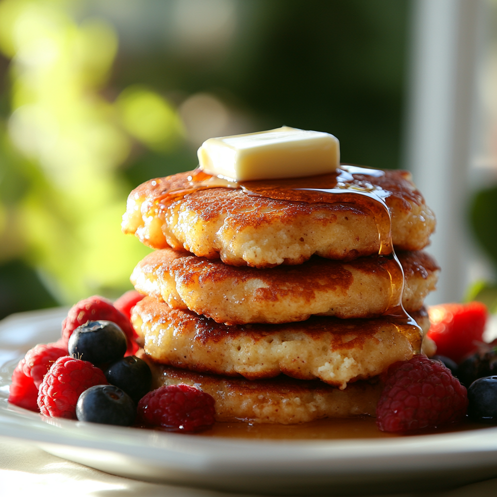 Fluffy Low-Carb Cottage Cheese Pancakes