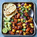 One-Pan Chicken & Pineapple Tacos