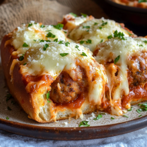 Garlic Bread Meatball Bombs