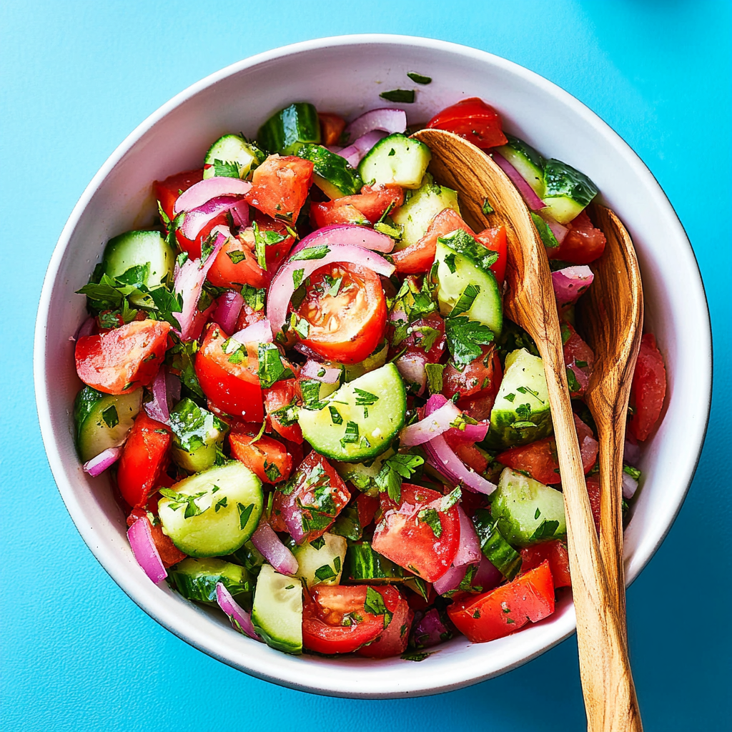 Mediterranean Cucumber Tomato Salad