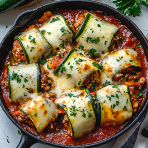 Mushroom Zucchini Lasagna Rolls