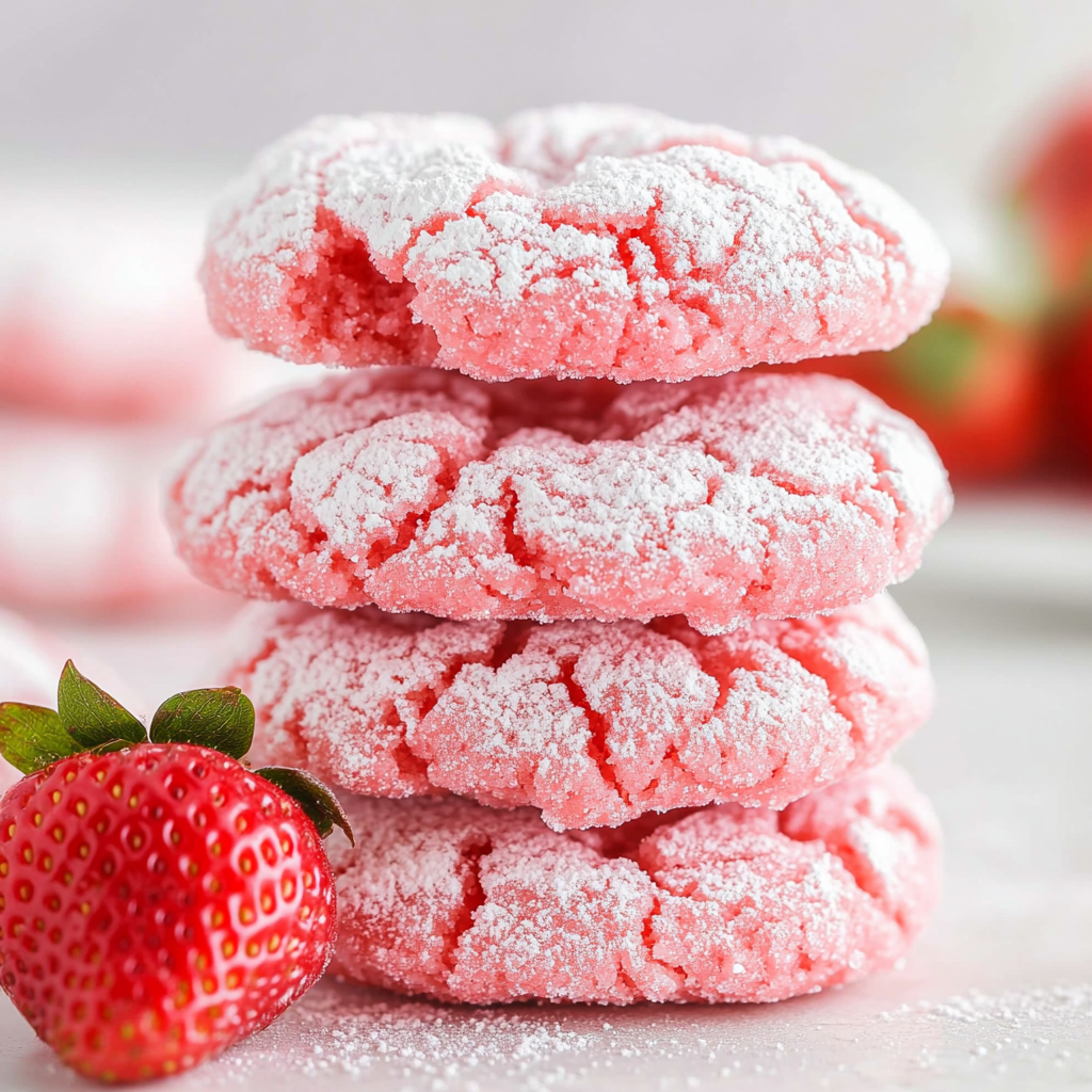 Strawberry Cake Mix Cookies