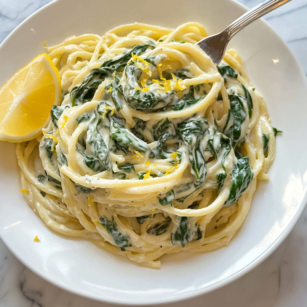 Lemon Ricotta Pasta with Spinach
