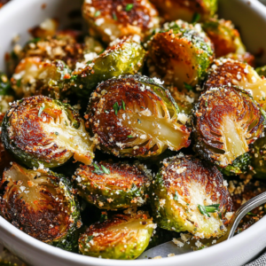 Garlic Parmesan Roasted Brussels Sprouts