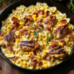 Creamy Chicken and Corn Pasta with Bacon