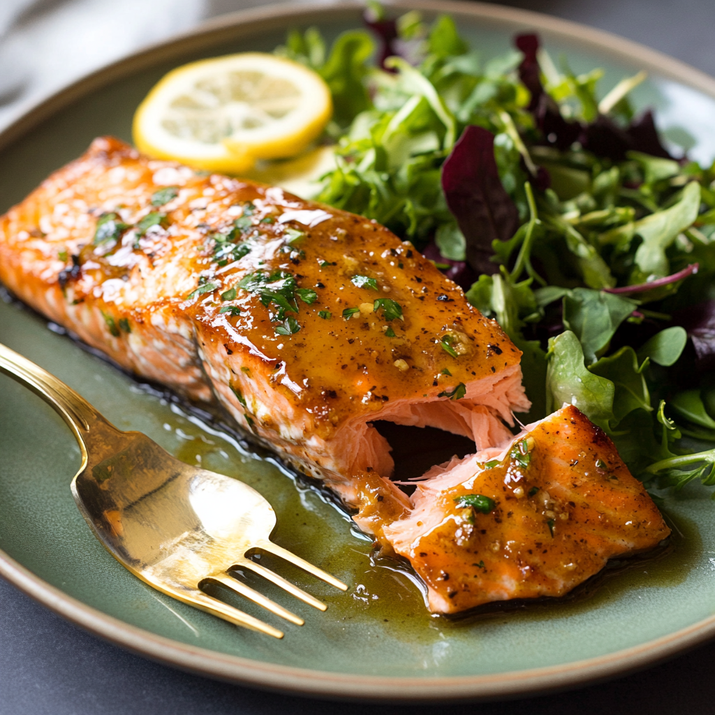 Air Fryer Honey Mustard Salmon